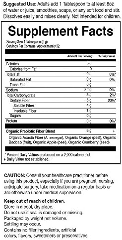 Garden of Life Organic Fiber Powder: Unflavored - Digestive Health Support