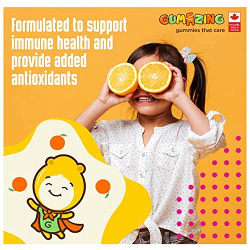 GUMAZING Vitamin C + Zinc for Kids - 60 Gummies, Immune Support Supplement