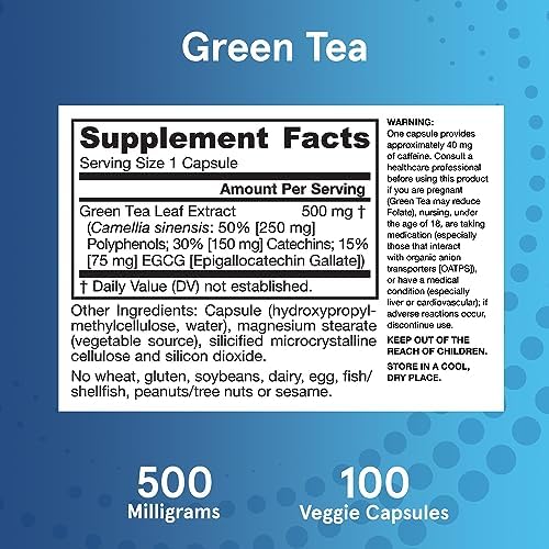 Jarrow Formulas Green Tea Extract 500mg - 100 Veggie Caps