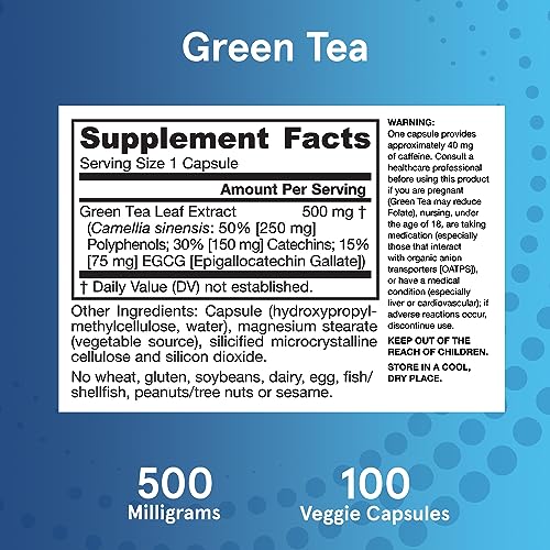 Jarrow Formulas Green Tea Extract 500mg - 100 Veggie Caps