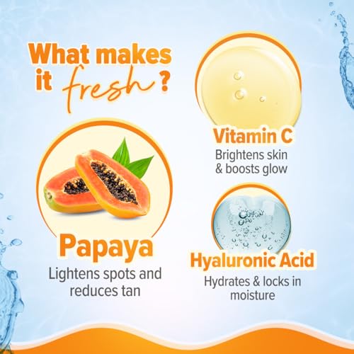 Aqualogica Glow+ Oil-Free Moisturizer with Papaya & Vitamin C | Lightweight Non-Sticky Hydrating Cream