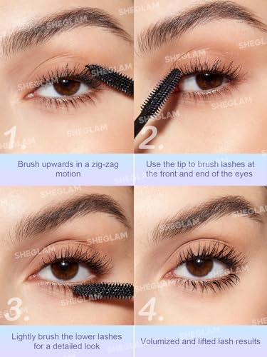 SHEGLAM Flutter Wink Tubing Mascara - Lengthening & Volumizing Black Mascara