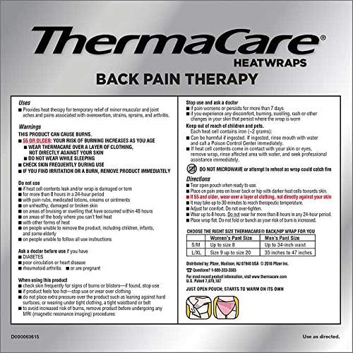 ThermaCare Lower Back & Hip HeatWraps L/XL - Limited Edition 9 Count Pack for Ultimate Comfort