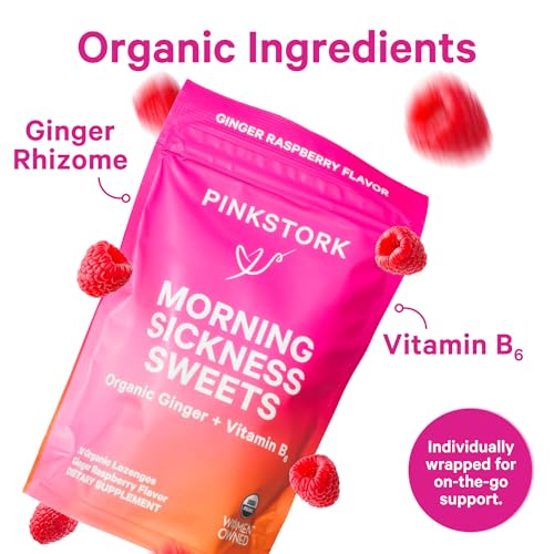 Pink Stork Morning Sickness Relief Bundle: Prenatal Vitamins & Tea