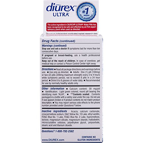 Diurex Ultra Water Pills - Re-Energizing Bloat Relief, 80 Count
