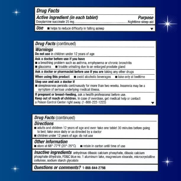 Unisom SleepTabs Nighttime Sleep-Aid Tablets, 80 Count (2 Pack)