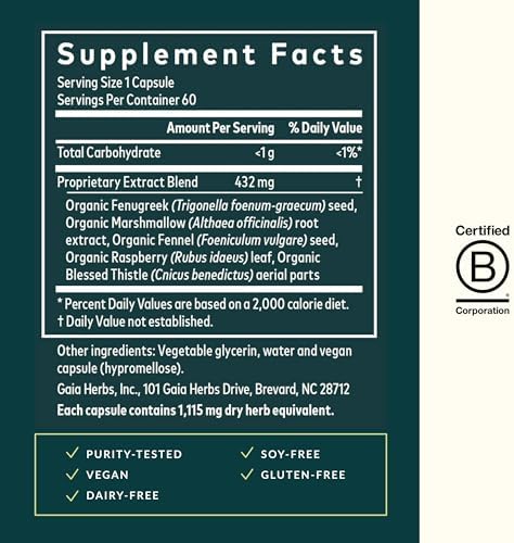 Gaia Herbs SystemSupport Lactation Support - 60 Vegetarian Liquid Phyto-Caps