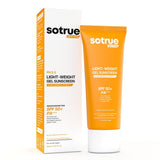 Sotrue Face Gel Sunscreen SPF 50+ PA+++ - Lightweight Gel with 1% Niacinamide & Vitamin C, No White Cast, Water-Resistant, 50ml