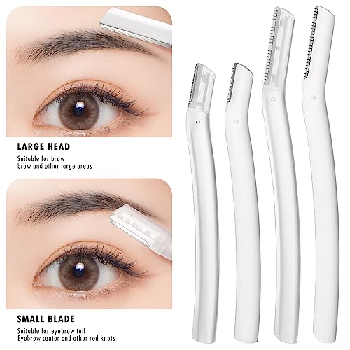 Eyebrow Trimmer with Dermaplaning Tools - Exfoliating Facial Razor for Women and Men