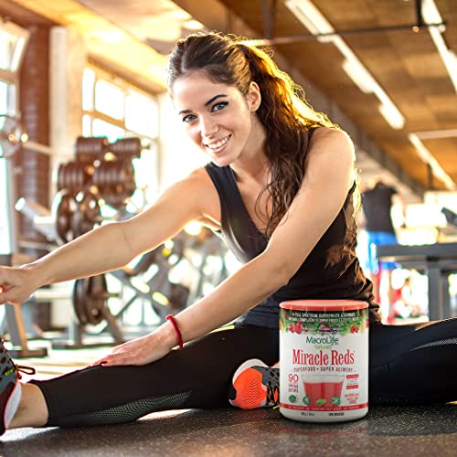 Macrolife Naturals Miracle Reds Superfood Powder - Goji Pomegranate Acai Mangosteen Blend 1.9 lbs (850 g)