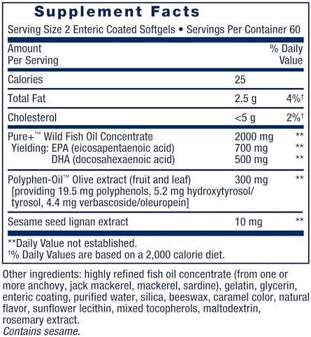 Life Extension, Super Omega-3, EPA/DHA Fish Oil, Sesame Lignans & Olive Extract, 120 Softgels