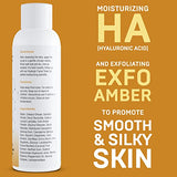 Hyalogic Spa Exfoliating Facial Scrub Cleanser with HA, Amber & Peppermint - 4.58 oz