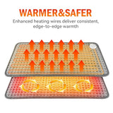 King Size Electric Heating Pad for Full Body Pain & Cramp Relief (Gray)