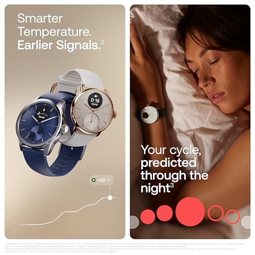 Withings ScanWatch 2 Hybrid Smartwatch – ECG Heart Monitor, SpO2, GPS Fitness Tracker, 30-Day Battery, Sleep & Cycle Tracking (Android & Apple Compatible, HSA/FSA Eligible)