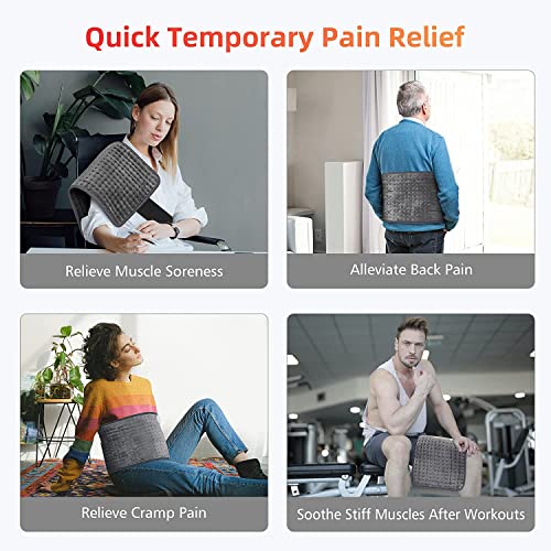 Electric Heating Pad for Back Pain Relief – 30x60cm with Dry & Moist Heat