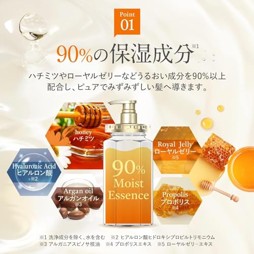 &honey Deep Moist 3-Piece Set [Shampoo, Treatment, Hair Oil] | Complete Hair Care System