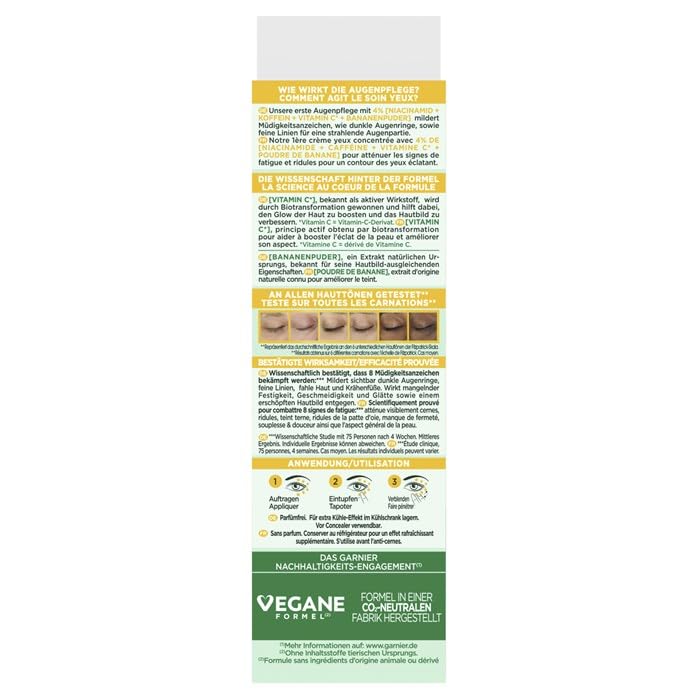 Garnier Eye Cream with 4% Vitamin C - Whitening, Dark Circle Brightener