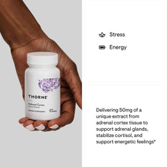 THORNE Adrenal Cortex - Supplement for Cortisol Management - Support Healthy Adrenal Gland Function, Immune System, Stress Management, Fatigue & Metabolism - 60 Capsules