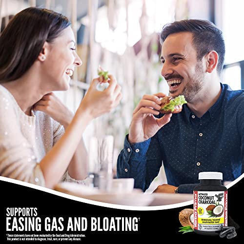 Yerba Prima Activated Coconut Charcoal Capsules - Detox Support 60 Veg Caps