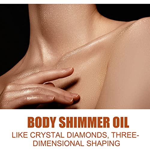 Gold Shimmer Body Oil & Luminizer - Liquid Highlighter Makeup