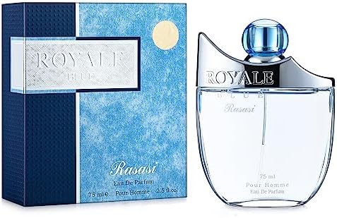 Rasasi Royale Blue Eau de Parfum for Men - 75ml - Long-Lasting Premium French Fragrance
