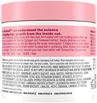 Viviscal Biotin-Keratin Exfoliating Scalp Scrub for Hair Growth | 200g Gentle Treatment