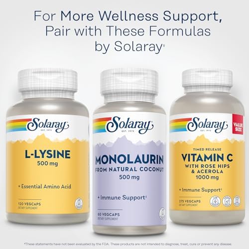Solaray L-Lysine 500mg - 120 VegCaps