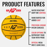NCAA Approved KAP K7 SEVEN KAP7 Size 5 HydroGrip Water Polo Ball, Yellow
