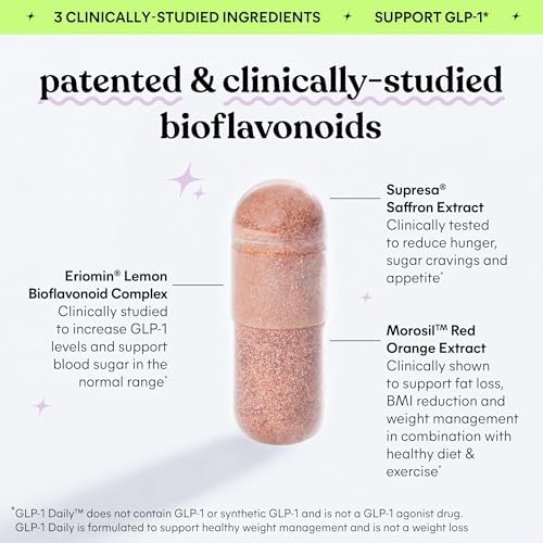 Lemme GLP-1 Daily, Reduce Hunger & Cravings, Boost GLP-1 Production, Support Fat Loss and Weight Management with Clinically Studied Ingredients, 1 Month Supply (60 Capsules)