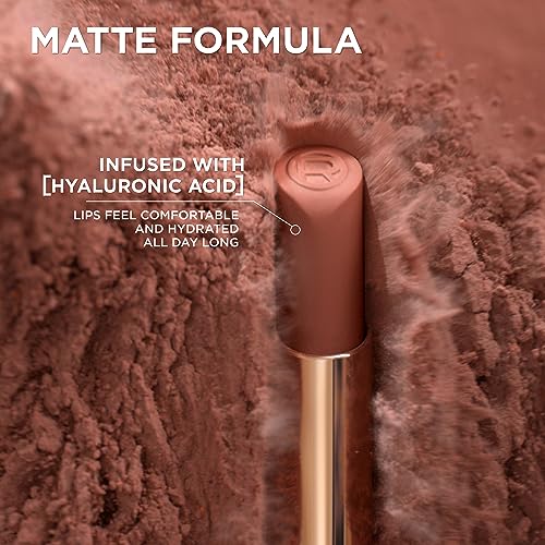 L'Oreal Paris Colour Riche Intense Volume Matte Lipstick - Le Nude Resilient - 16HR Wear with Hyaluronic Acid - 0.06 Oz
