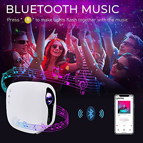 Galaxy Star Projector with Bluetooth Music - 3-in-1 Nebula Night Light for Kids Room Decor