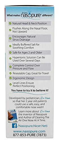 Dr. Hana's Nasopure Nasal Wash Sampler Kit - 8oz Bottle & 4 Saline Packets