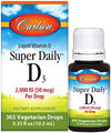 Carlson Labs سوبر ديلي D3 ٢٠٠٠ وحدة دولية قطرات سائلة | مناعة، صحة العظام