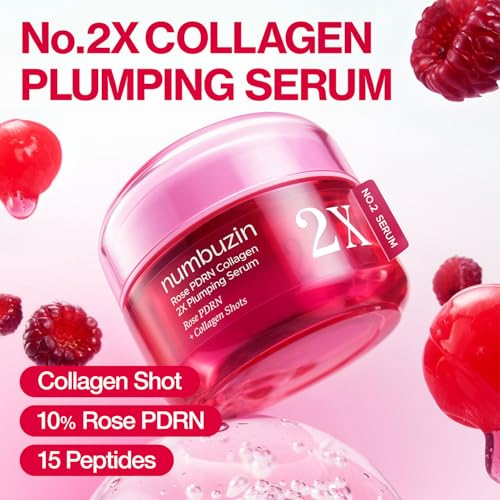 numbuzin No.2X Rose PDRN Collagen 2X Plumping Serum – Hydrating Firming Serum