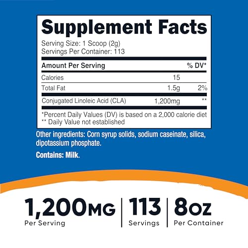 Nutricost CLA Powder - 8oz (227g) | Gluten-Free, GMO-Free CLA Supplement