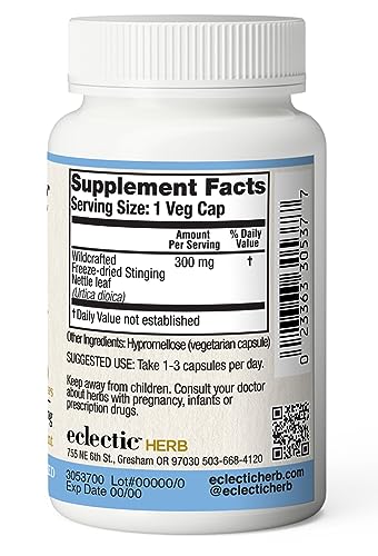 Eclectic Institute Nettle Leaf Freeze Dried Vegetables - 90 Capsules for Vitamins & Minerals