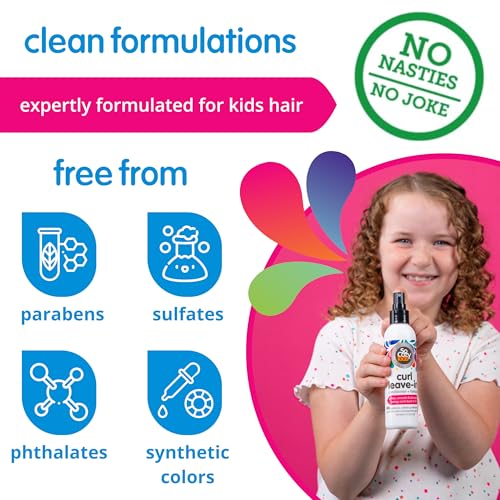 So Cozy Kids Curly Hair Detangler Conditioner Spray - Paraben-Free Leave-In for Tangle-Free Curls