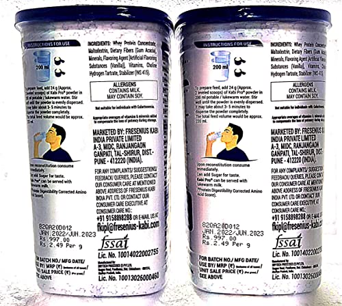 Fresenius Kabi Kabi Pro Meal Replacement Powder 400 gm Pack of 2