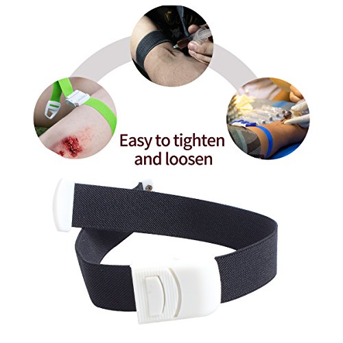 Ewinever 6-Pack Tourniquet Elastic Quick Release Medical Emergency Band