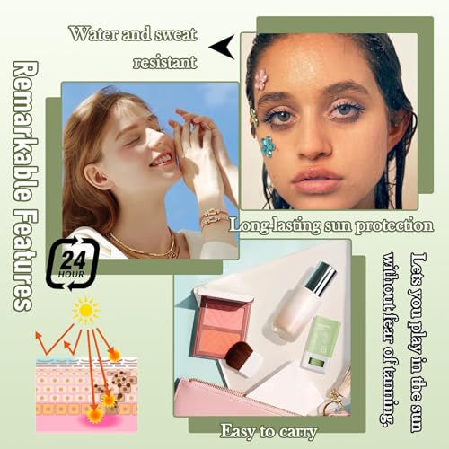 Matte Stick Sunscreen SPF 50+ Face & Body, Lightweight Non-Greasy Sunblock for All Skin