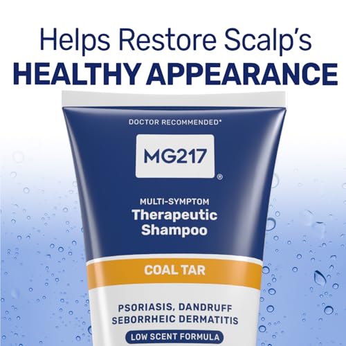 MG217 Psoriasis Shampoo with Coal Tar - Therapeutic Scalp Treatment - 8 fl oz