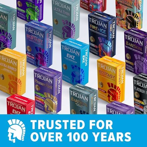 Trojan Her Pleasure Sensations Lubricated Condoms - 12 Count