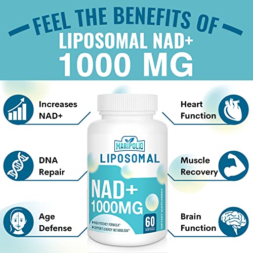 Liposomal NAD+ Supplement 1000mg: Max Absorption for Energy, DNA Repair & Anti-Aging