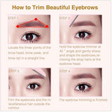 3 Pcs Eyebrow Razor Trimmer Set - Foldable Facial Hair Remover for Women & Men
