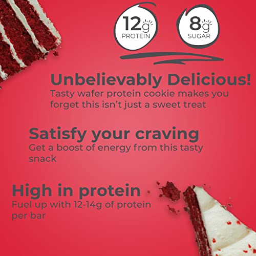 Power Crunch Protein Wafer Bars, Red Velvet, 1.4 Ounce (12 Count)