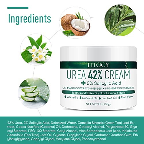 Urea 42% Foot Cream with Salicylic Acid - Cracked Heel Repair 5.29oz