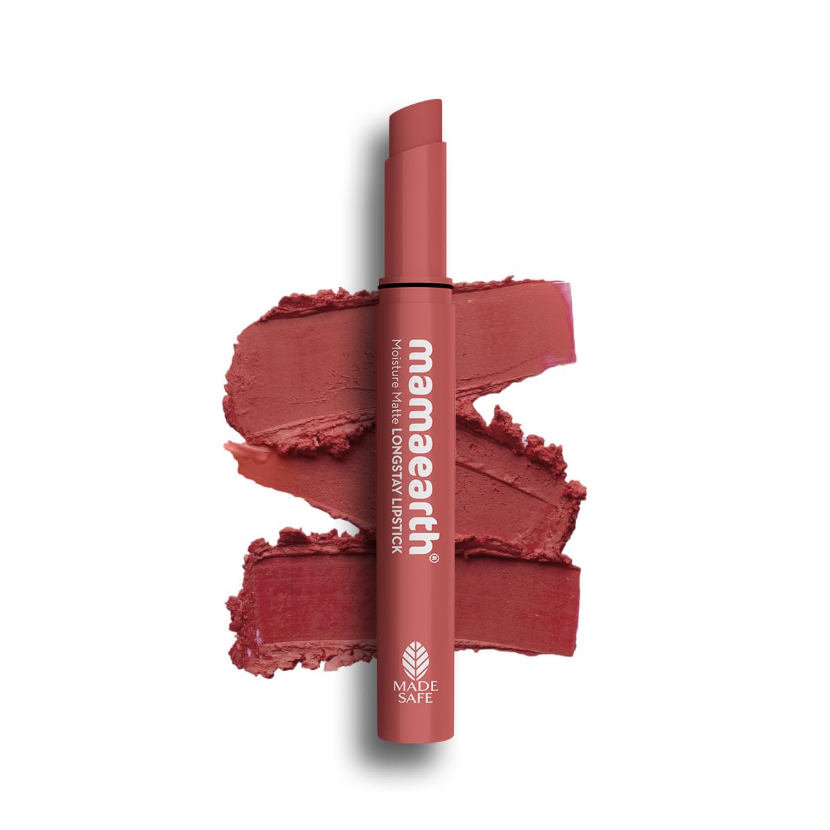 Mamaearth Moisture Matte Long Stay Lipstick - 01 Carnation Nude – 2g | With Avocado Oil & Vitamin E | 12-Hour Stay, Smudge-Proof & Non-Drying