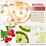 Retinol Face Cream & Serum Set - Anti-Aging, Firming, Moisturizing - 4pcs Combination for Fine Lines & Deep Care