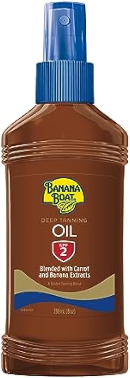 Banana Boat Protective Tanning Oil SPF 2 with Carrot & Banana Extracts (236ml)