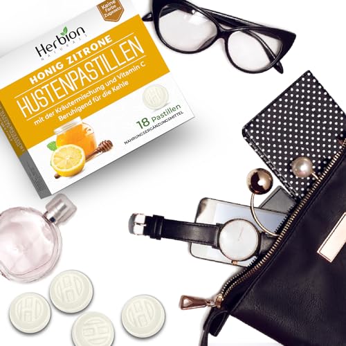 Herbion Naturals Honey Lemon Cough Lozenges - Natural Soothing Relief, 18 Count